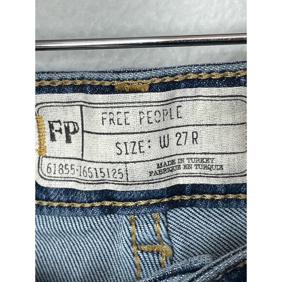 Free People Flare Rita Crop Jeans NWT Size 27 Dark Denim Womens Stretch New - Picture 5 of 6